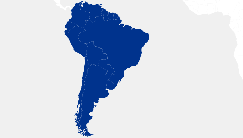 kaart latijns amerika